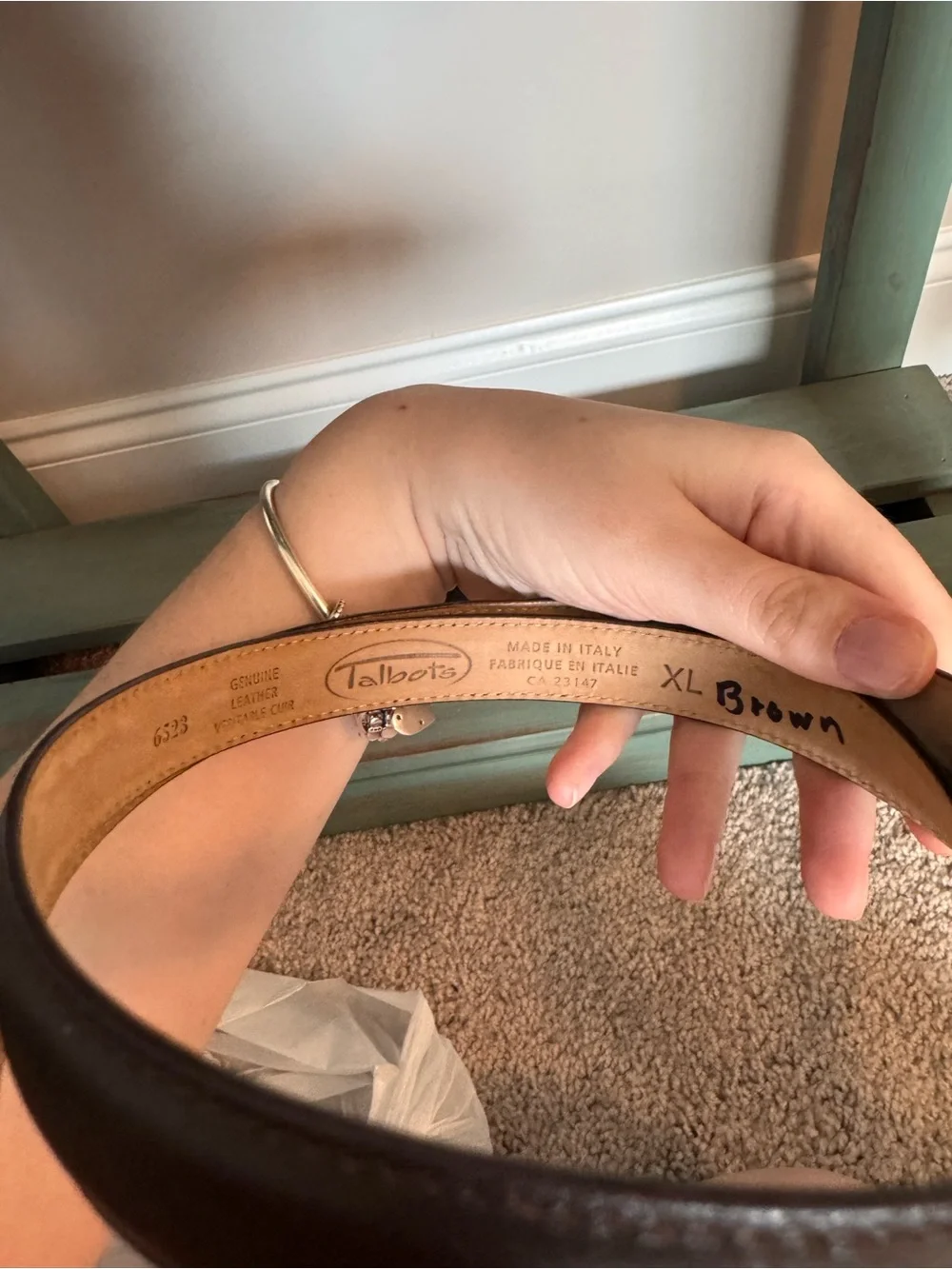 3 Talbots Women's XL Made in Italy Real Leather Belts